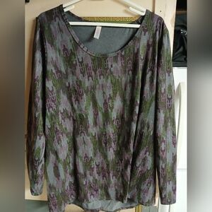 LuLaRoe Charcoal Gray Long Sleeve Top